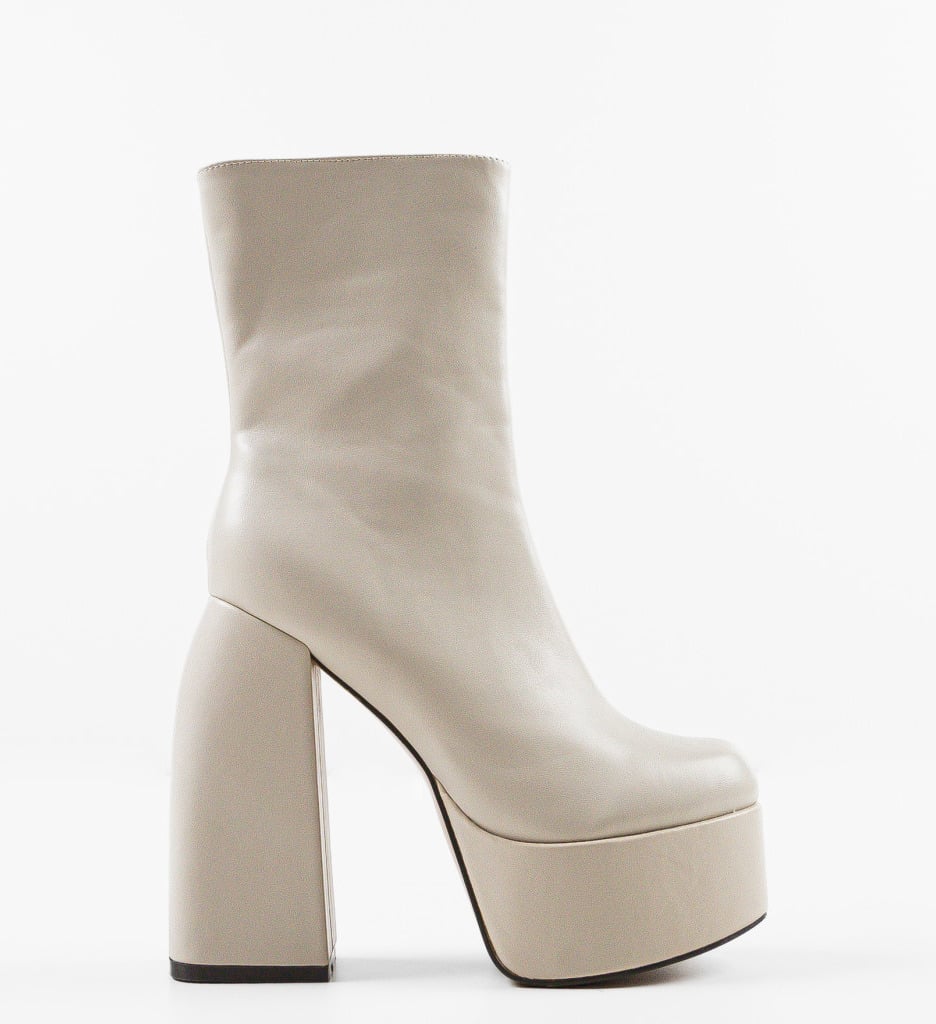 Botine dama Greff Bej - 3 | YEO