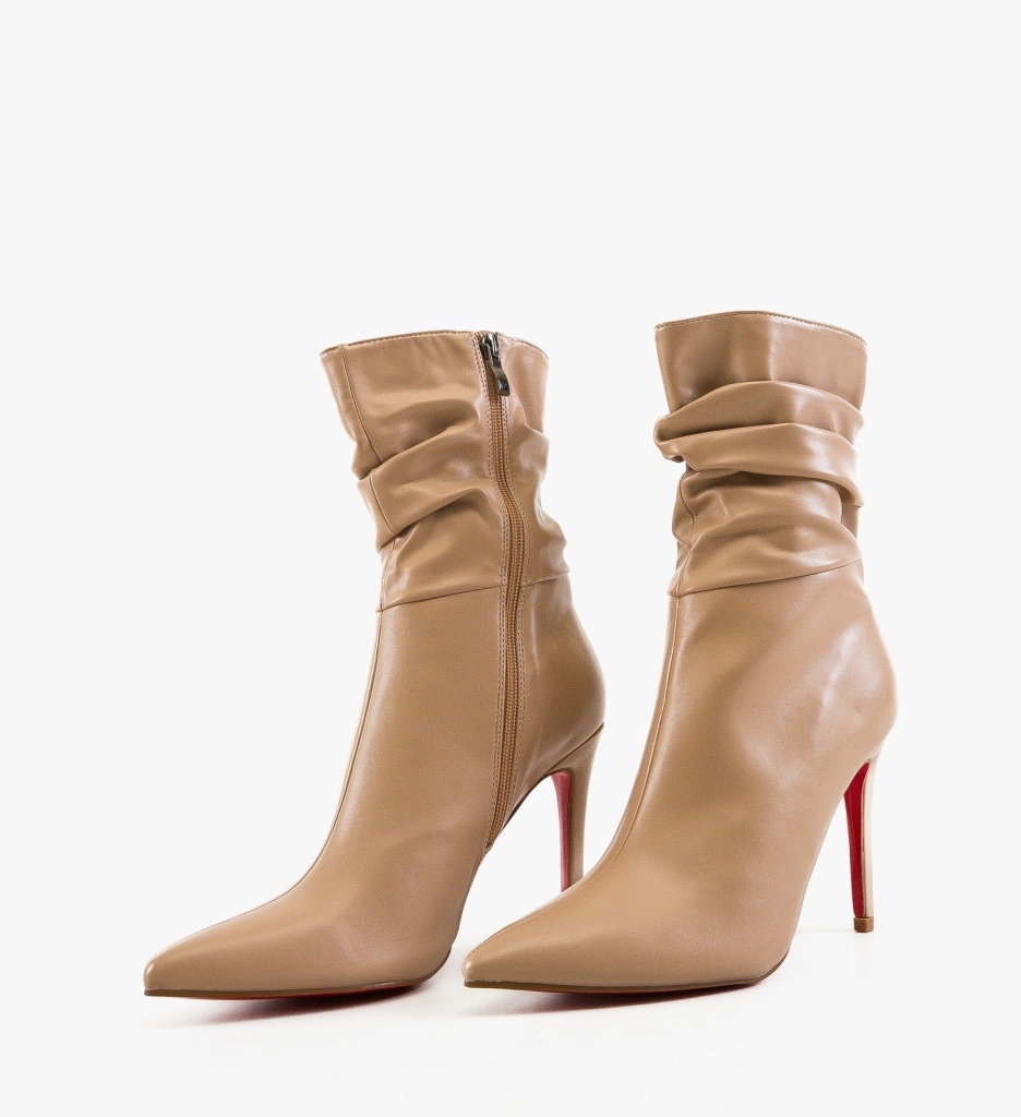 Botine dama Klemenia Bej - 4 | YEO