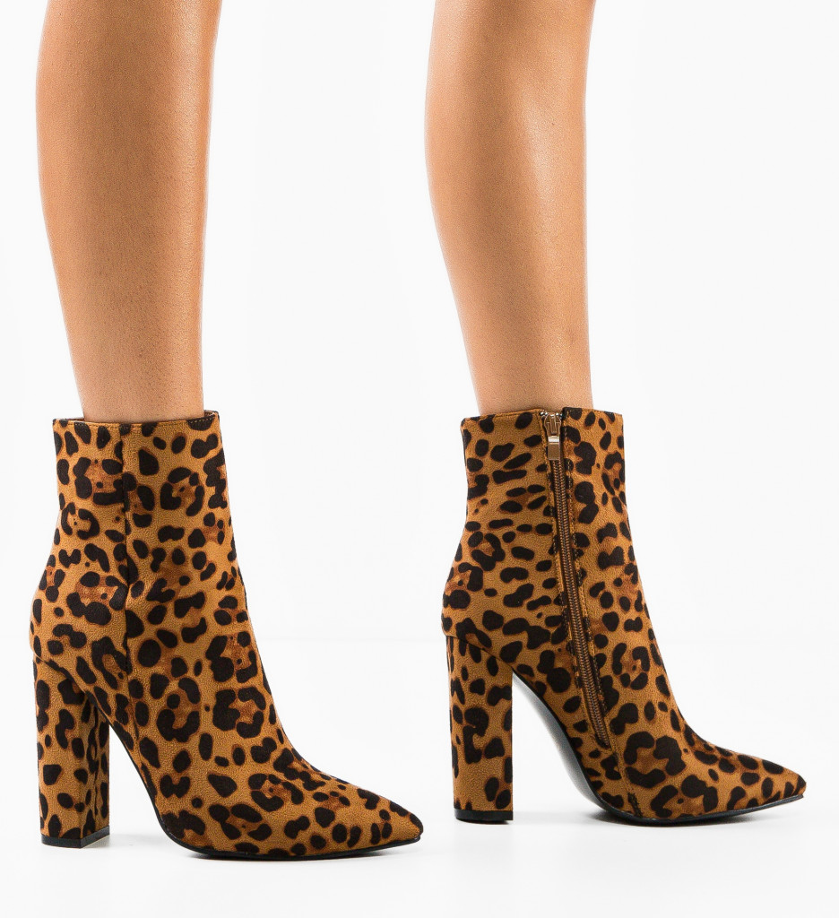 Botine dama Leo Animal Print - 2 | YEO