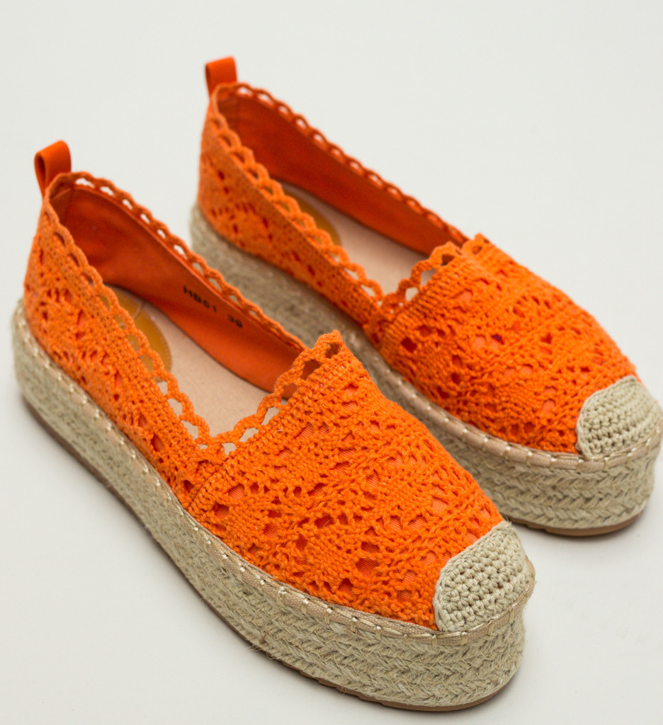 Espadrile Weber Portocalii - 5 | YEO