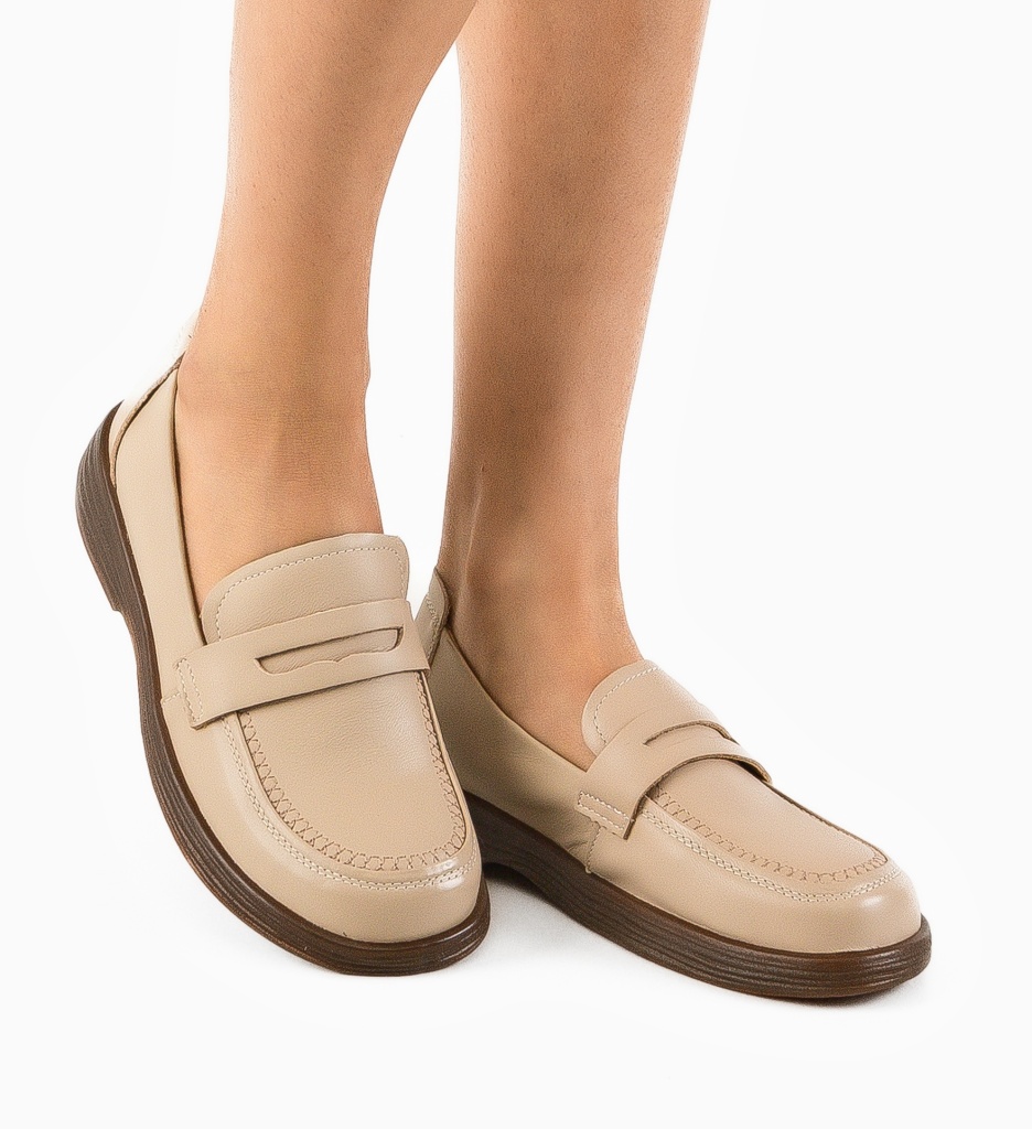 Pantofi Casual Byertes Bej - 1 | YEO