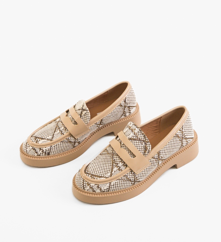 Pantofi Casual Mikael Khaki - 3 | YEO