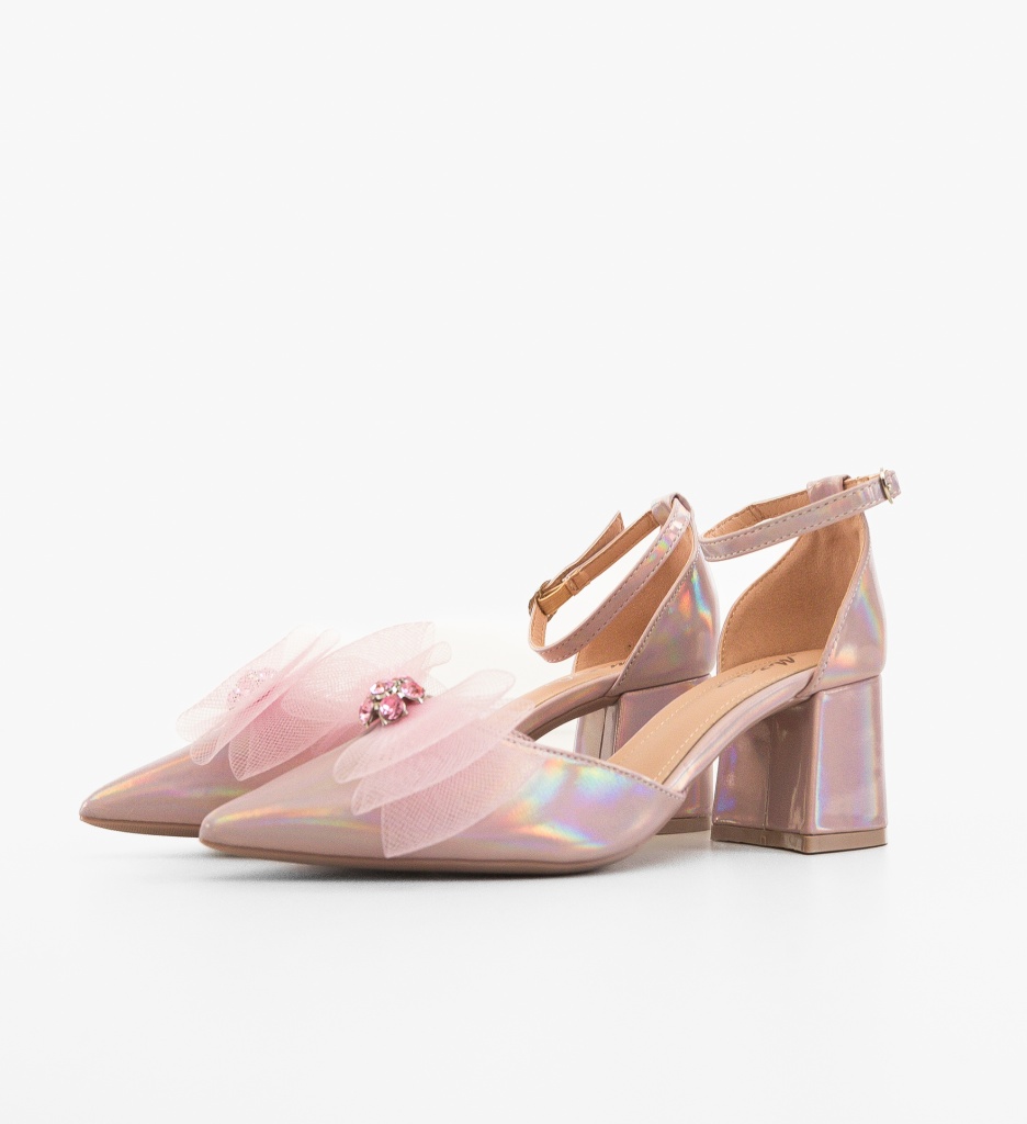 Pantofi cu toc Grandejira Roz - 3 | YEO