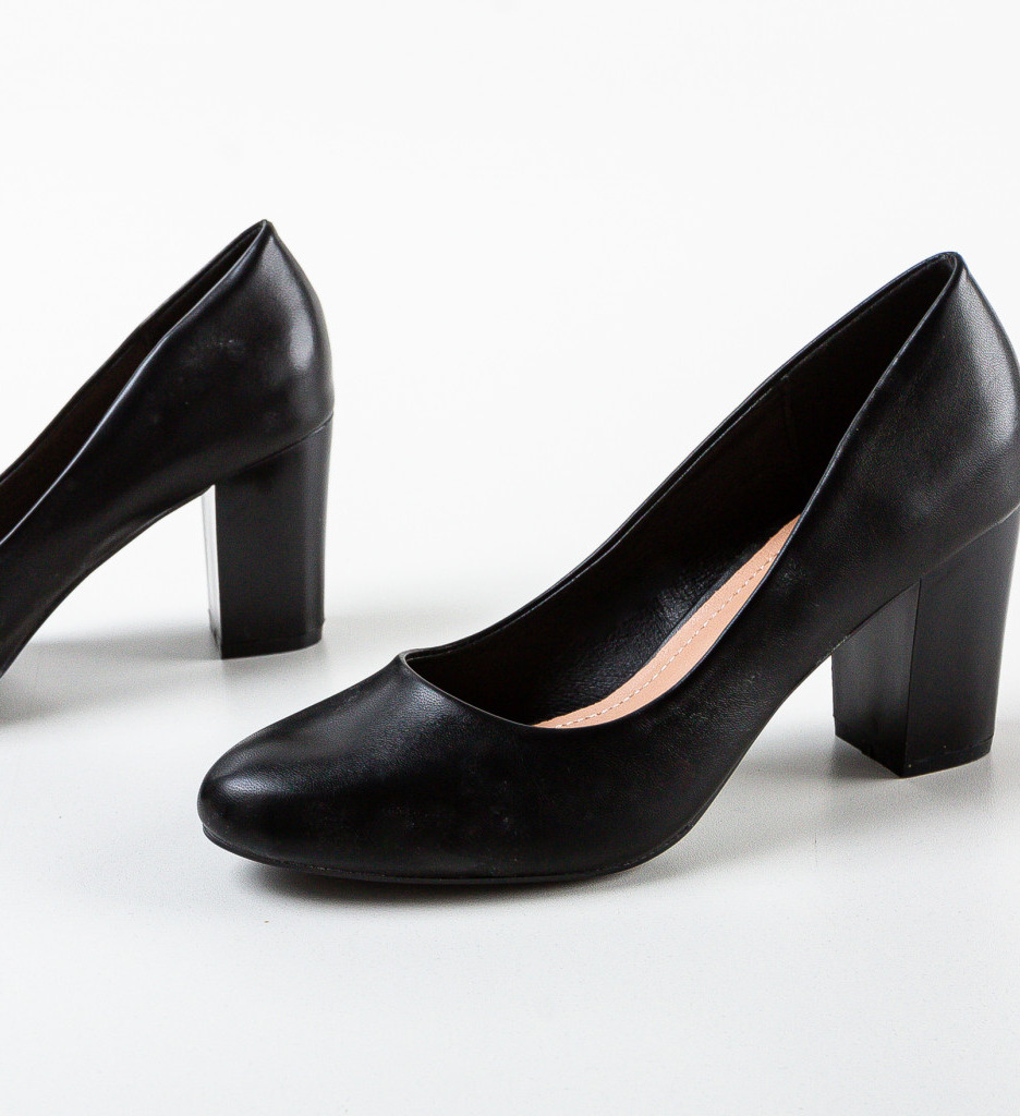 Poze Pantofi cu toc Oliva Negri depurtat.ro 