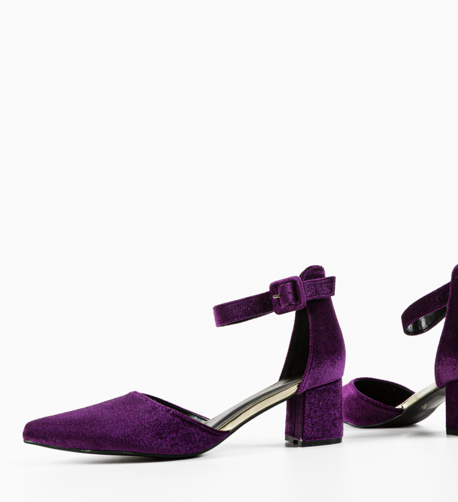 Poze Pantofi cu toc Saif Mov depurtat.ro 