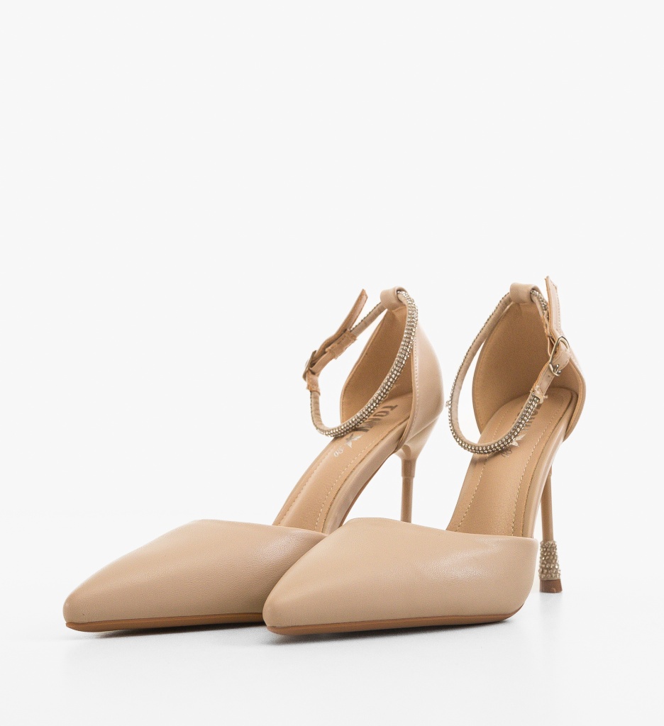 Pantofi cu toc Yanu Bej - 3 | YEO