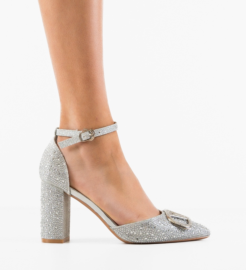 Pantofi dama Ayers Argintii - 5 | YEO