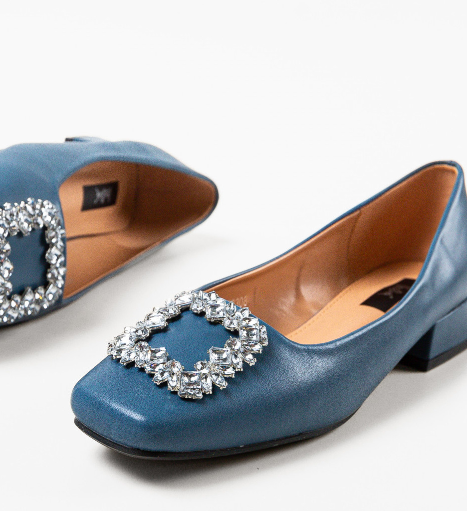 Poze Pantofi dama Christopher Albastri depurtat.ro 