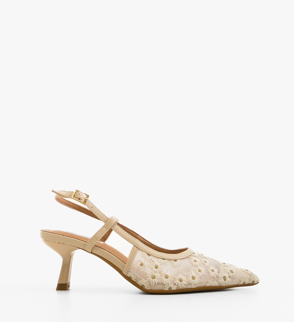 Pantofi dama Kylie Bej - 1 | YEO
