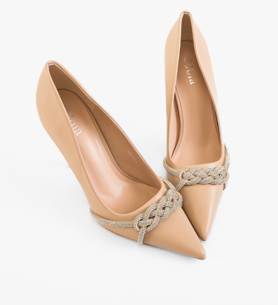 Pantofi stiletto dama Abrams Nude - 4 | YEO