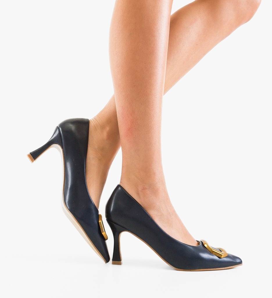 Pantofi stiletto dama Lynda Bleumarin - 2 | YEO