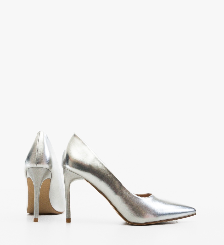 Pantofi stiletto dama Neybar Argintii - 4 | YEO