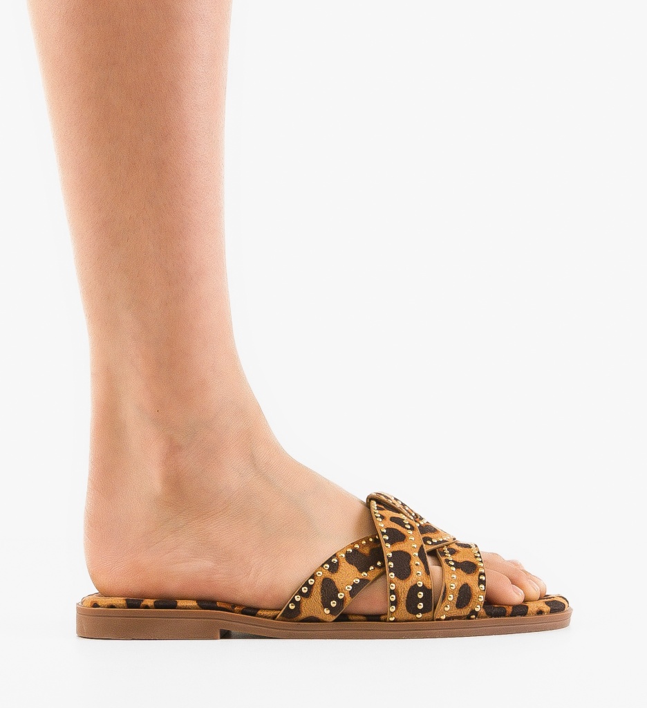 Papuci dama Gentry Animal Print - 5 | YEO
