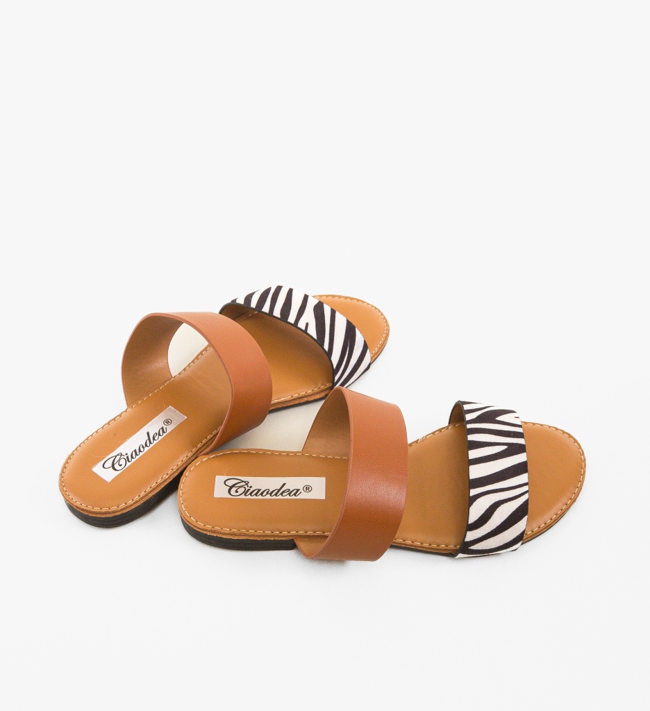 Papuci dama Leena Zebra - 3 | YEO