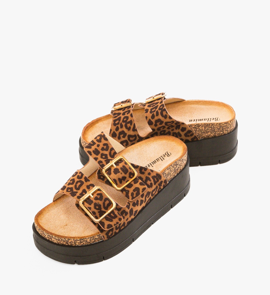 Papuci dama Olive Animal Print - 5 | YEO
