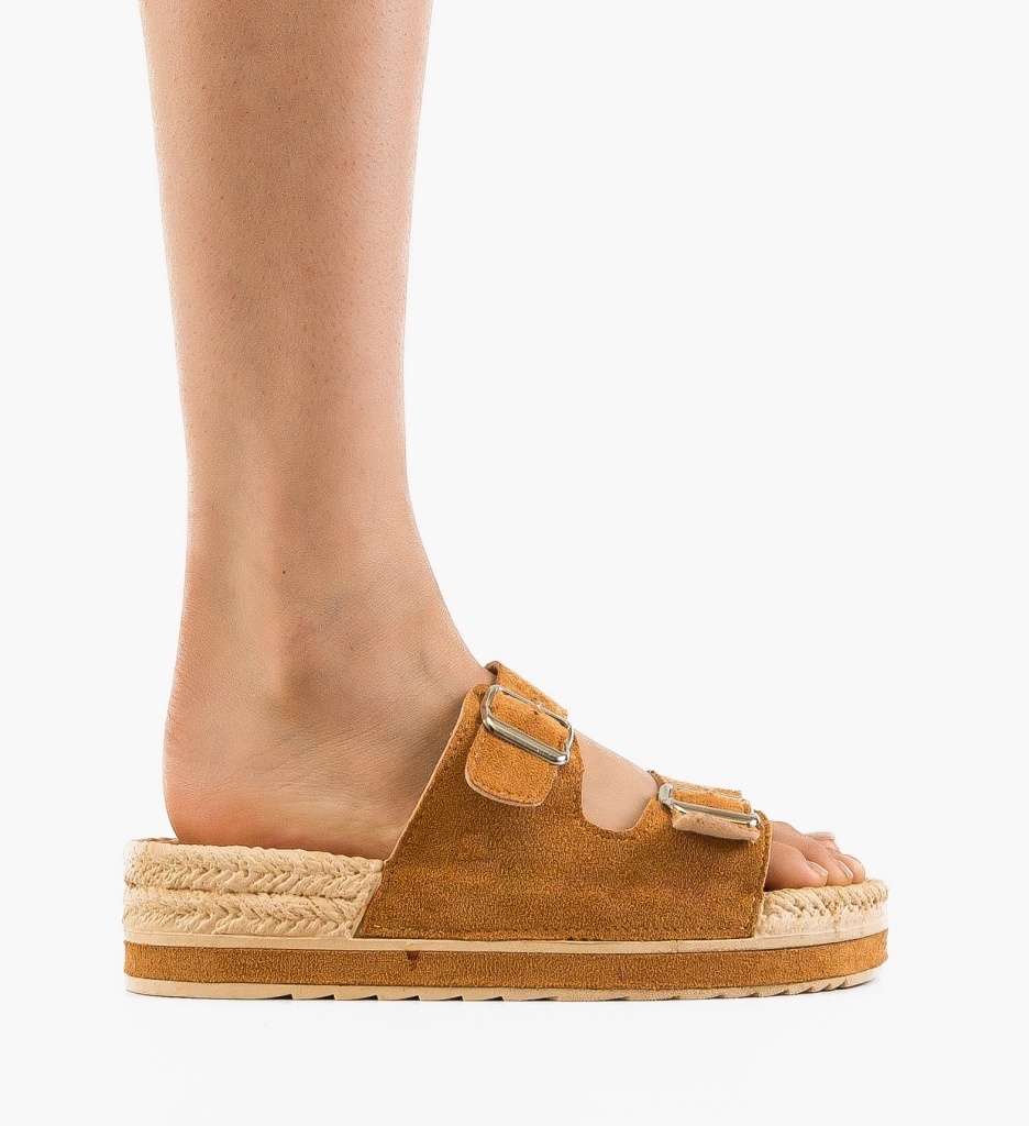 Papuci dama Roshun Camel - 5 | YEO