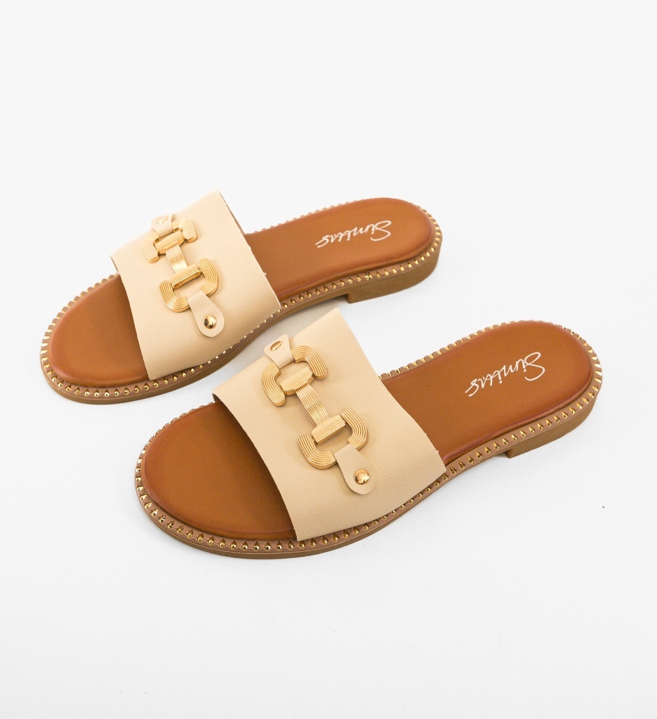 Papuci dama Trebor Bej - 3 | YEO