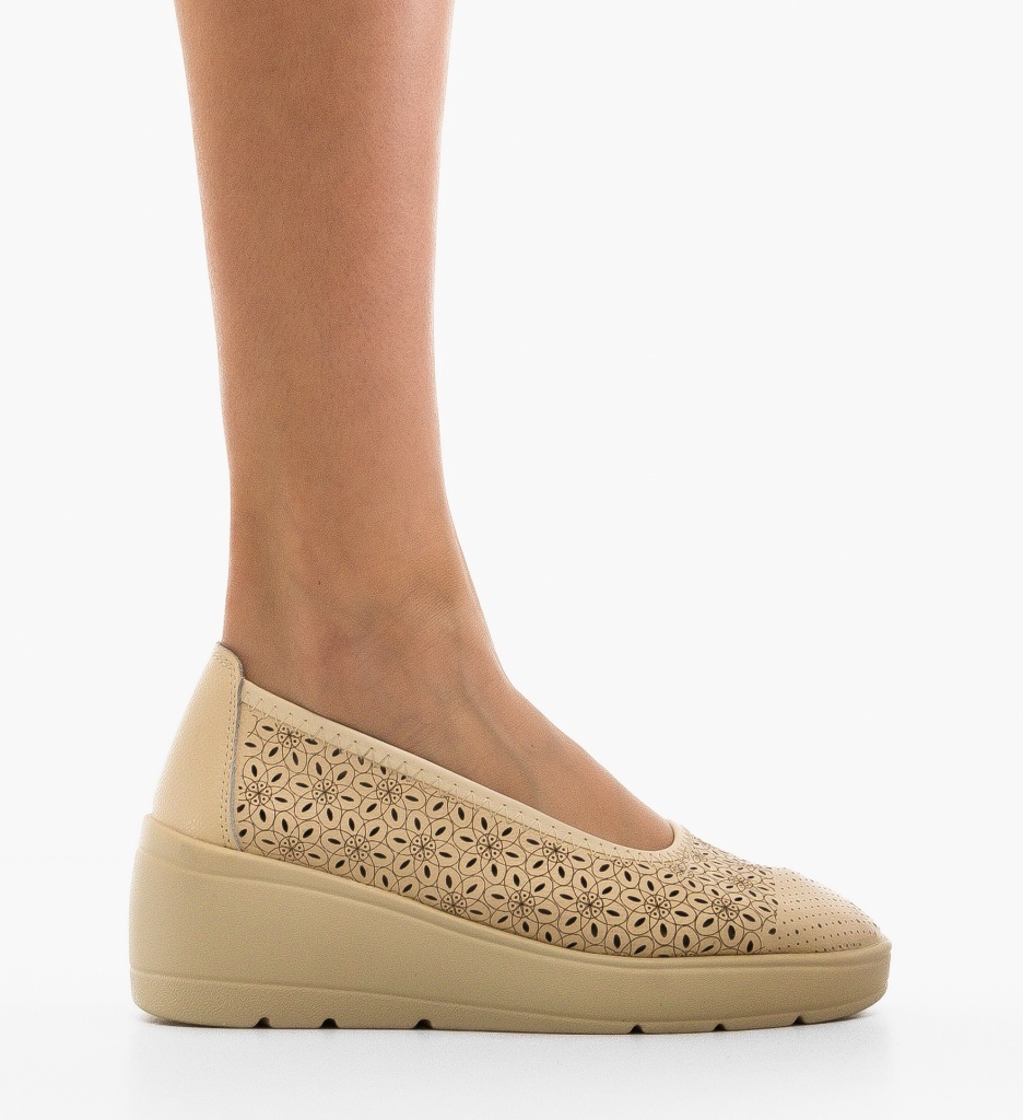 Platforme dama Kamiz Bej - 4 | YEO