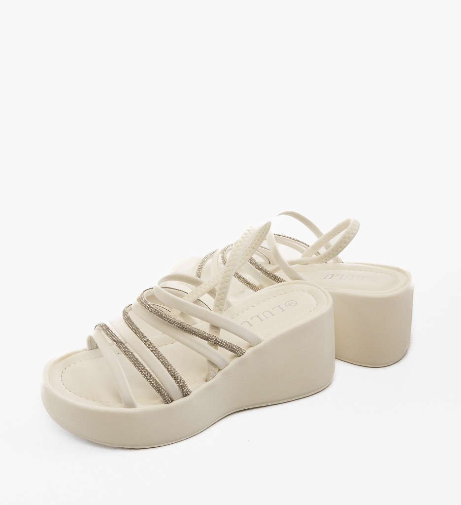 Platforme dama Popry Albe - 2 | YEO