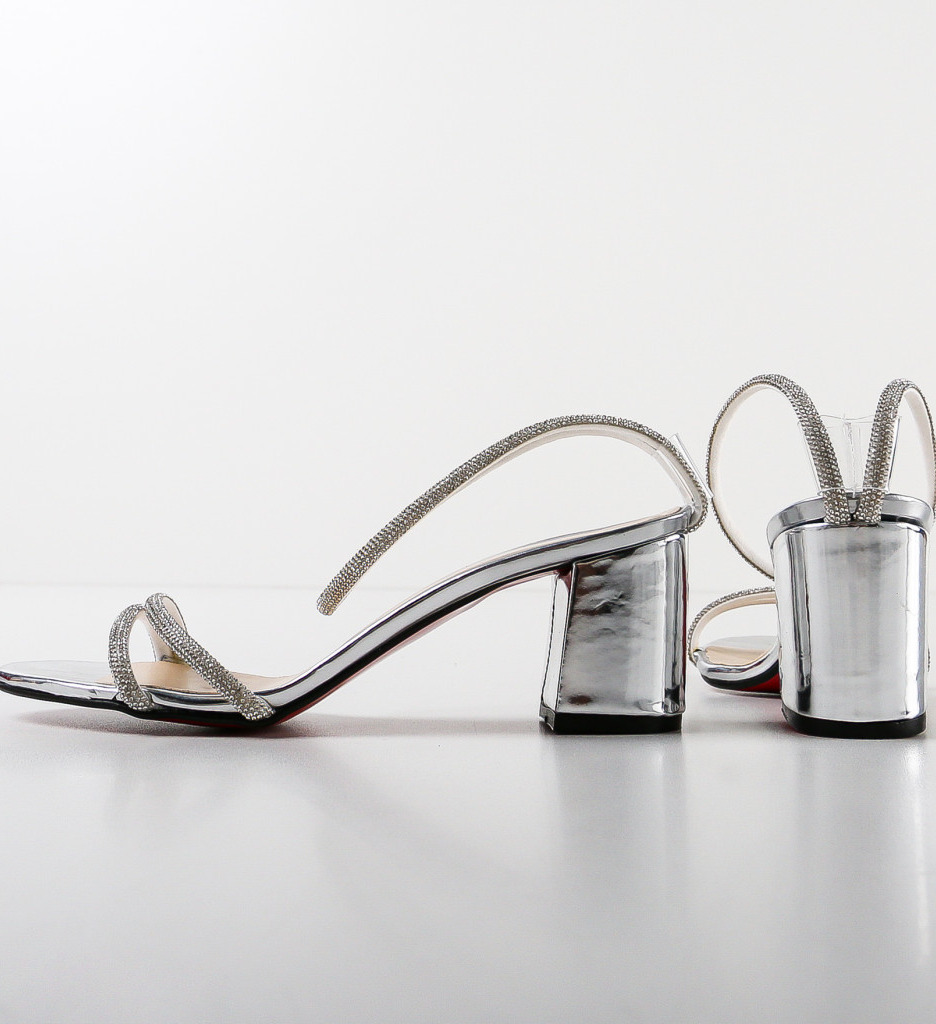 Poze Sandale cu toc Anody Argintii depurtat.ro 