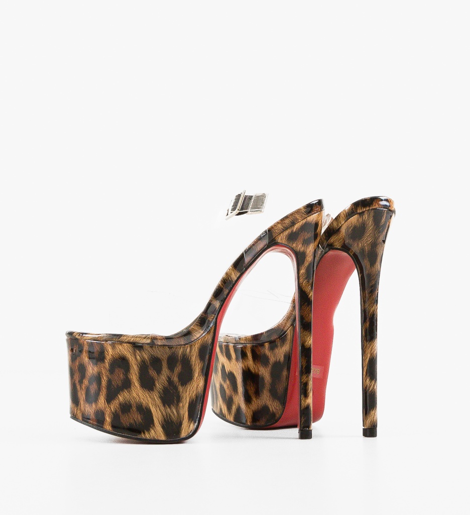 Sandale cu toc Canterion Print - 3 | YEO