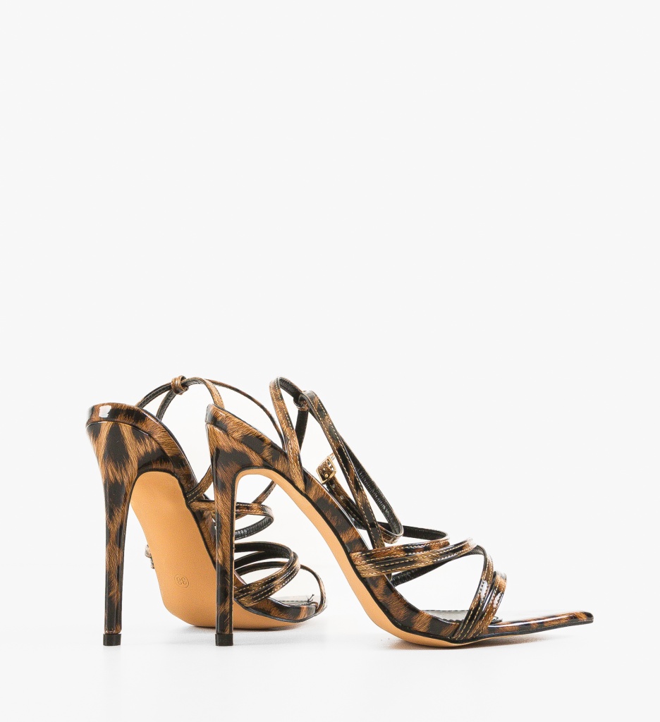 Sandale cu toc Cazimar Print - 2 | YEO