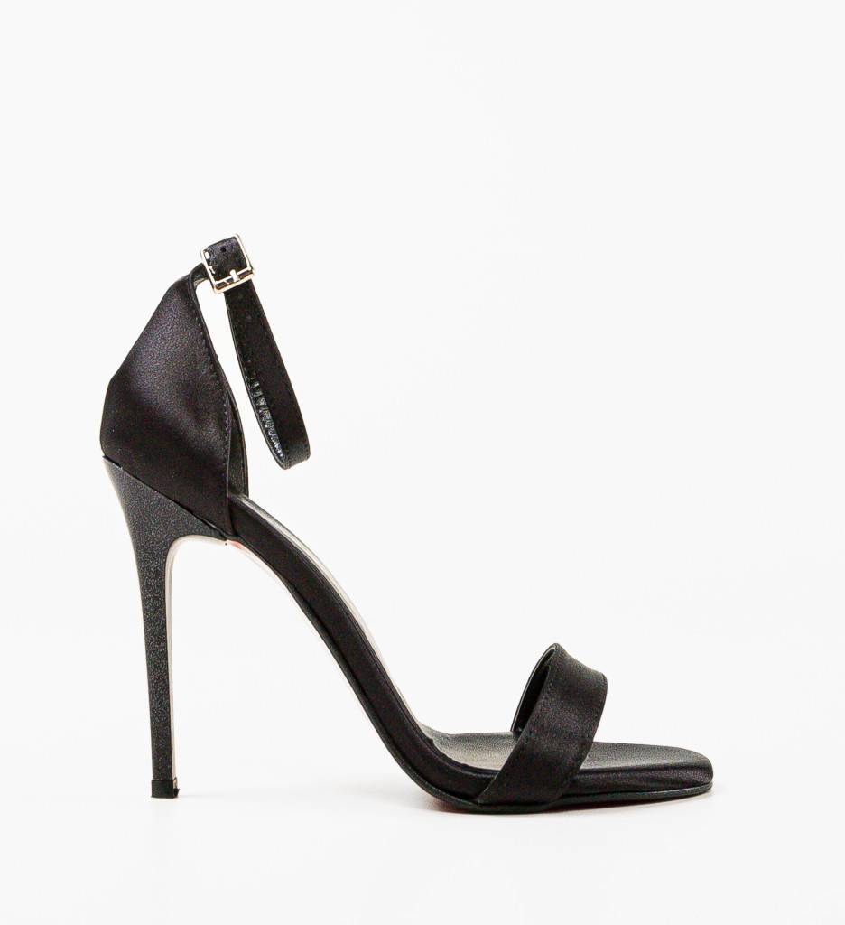 Sandale cu toc Pihana Negre - 1 | YEO