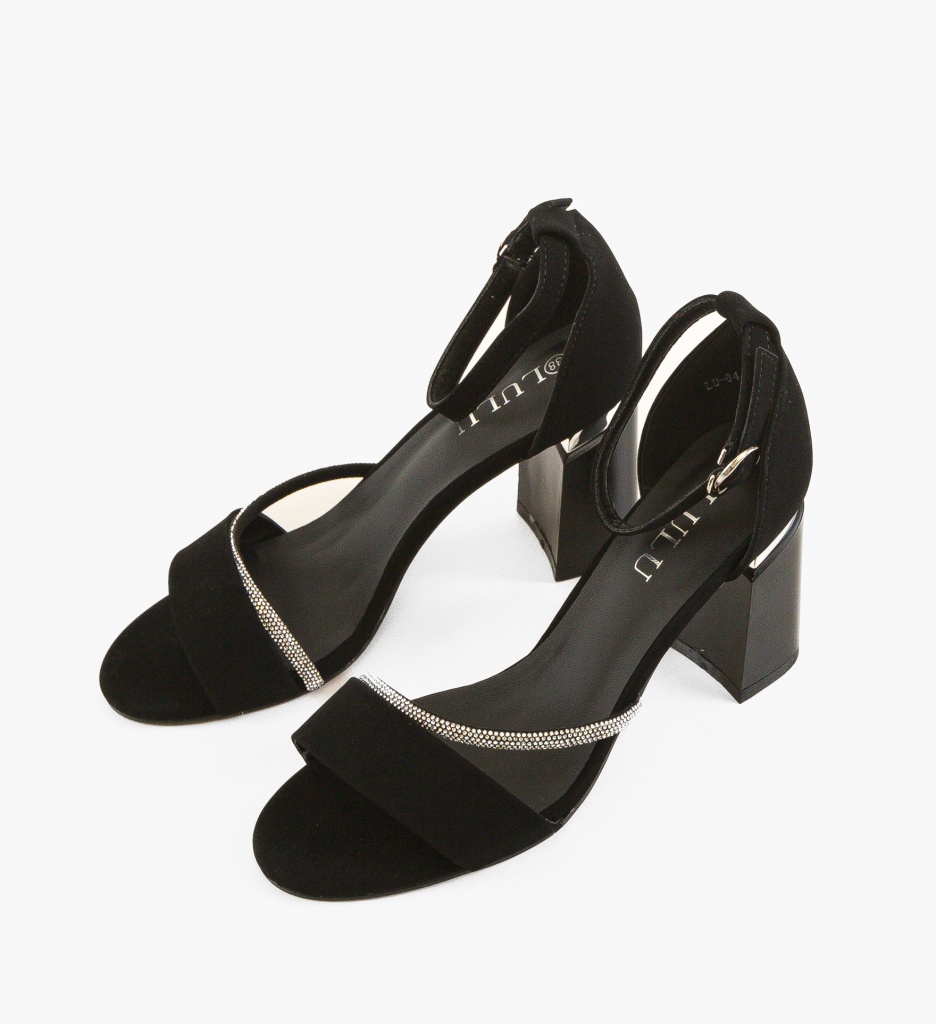 Sandale cu toc Sanfor Negre - 3 | YEO