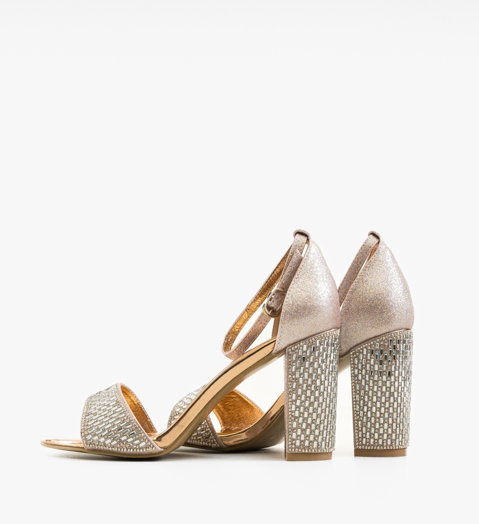 Sandale cu toc Sigma Roze - 3 | YEO