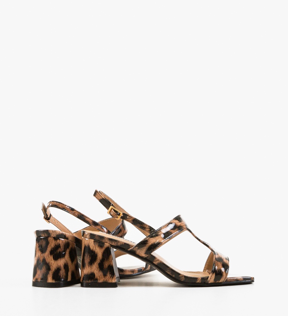 Sandale cu toc Sufyan Animal Print - 2 | YEO