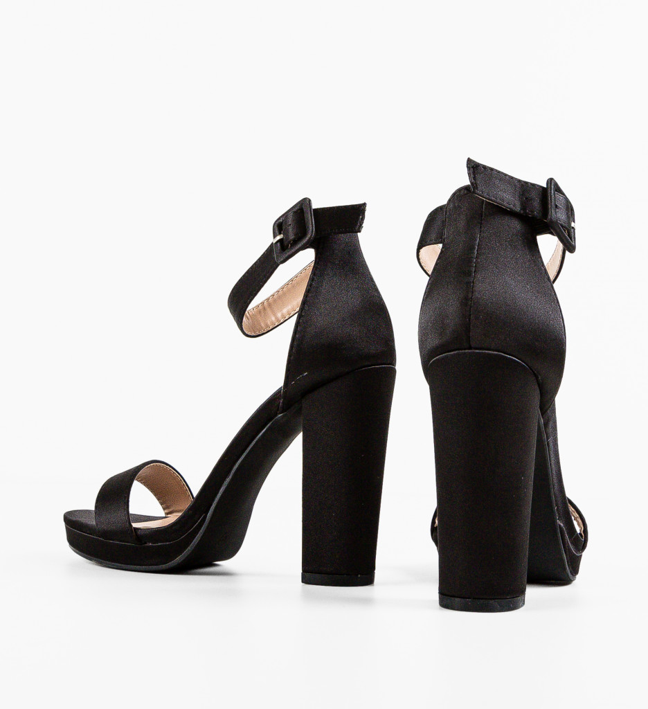 Poze Sandale cu toc Tapia Negre depurtat.ro 