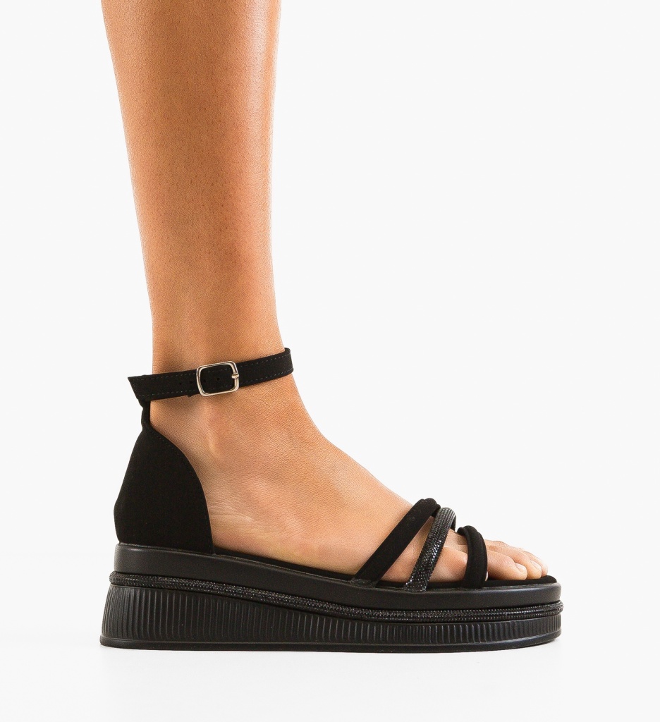 Sandale dama Modarko Negre - 5 | YEO