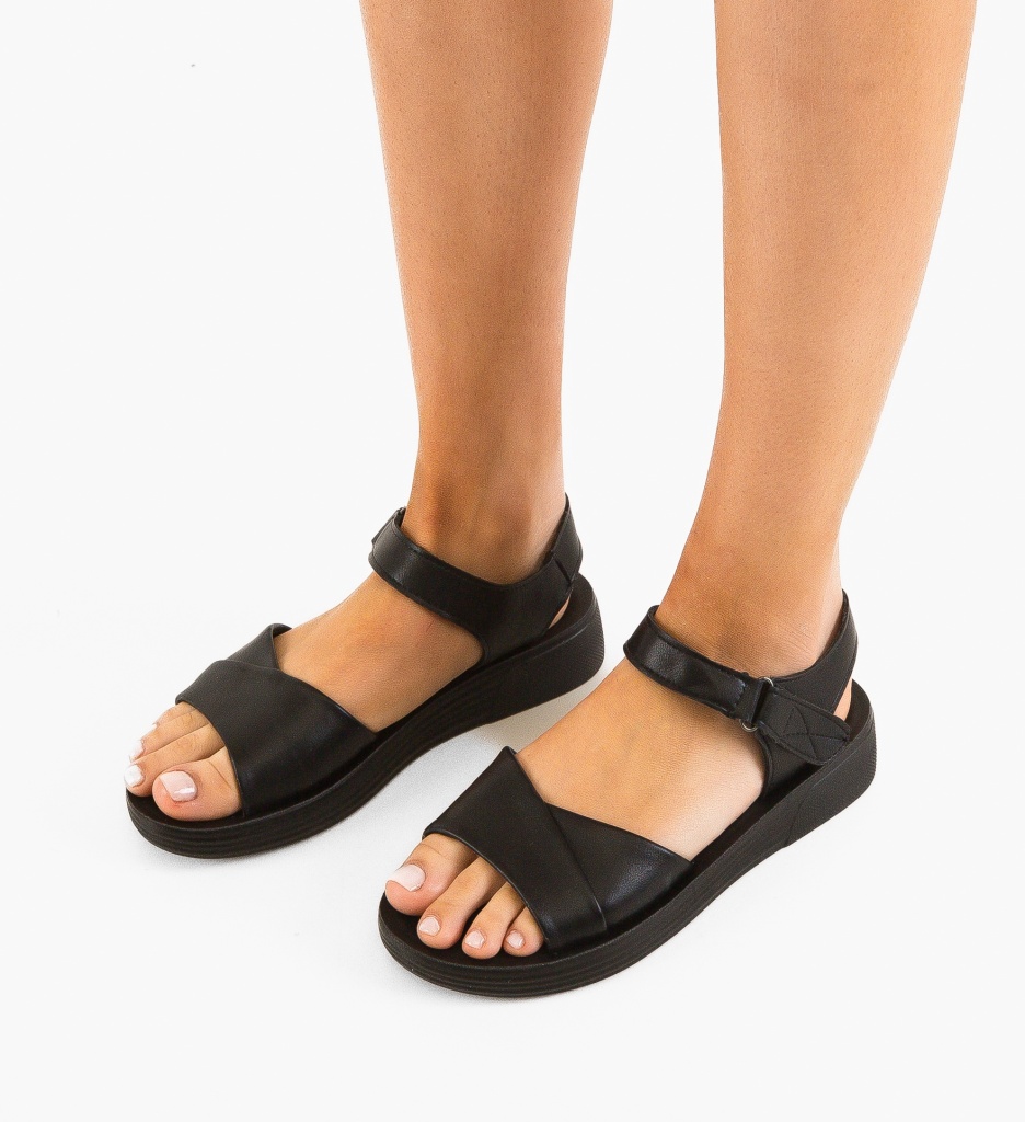 Sandale dama Ostiria Negre - 1 | YEO