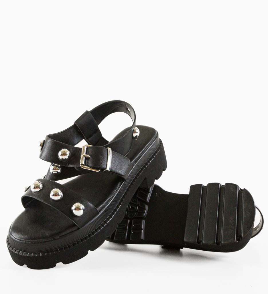 Sandale dama Spotor Negre - 5 | YEO