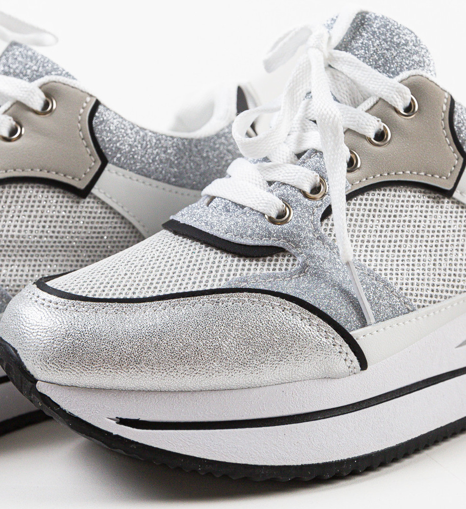 Poze Sneakers dama Assumpcio Argintii depurtat.ro 