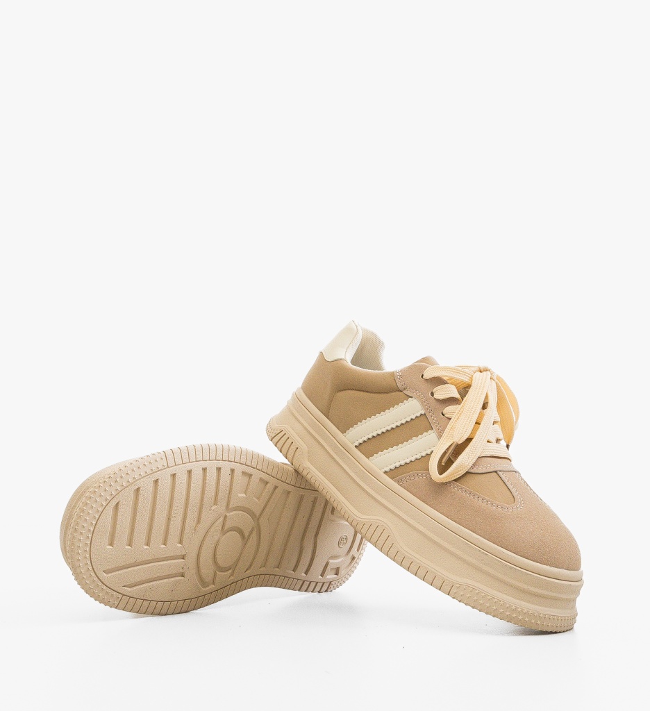 Sneakers dama Carlas Bej - 4 | YEO