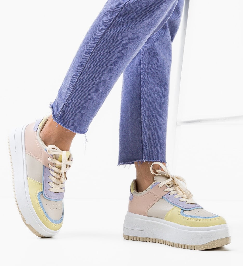 Sneakers dama Hughes Galbeni - 2 | YEO