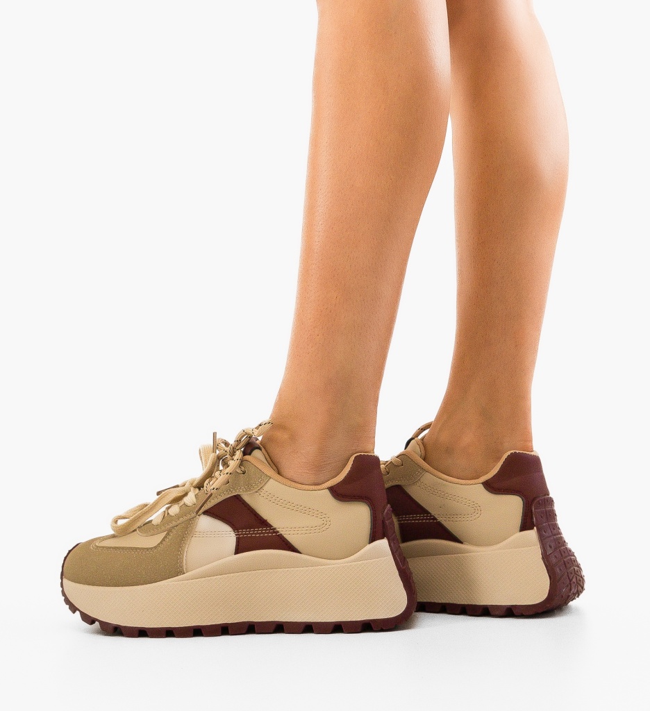 Sneakers dama Kanne Khaki - 1 | YEO