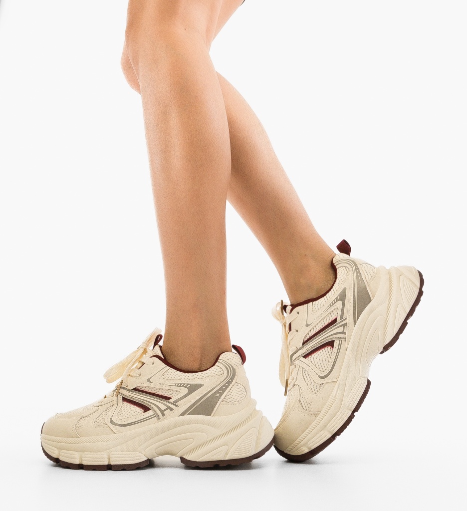 Sneakers dama Liisa Bej - 2 | YEO