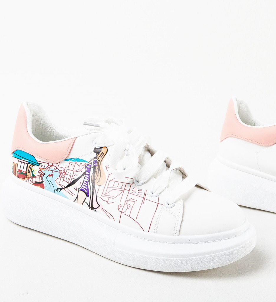 Sneakers dama Loinli Albi - 4 | YEO