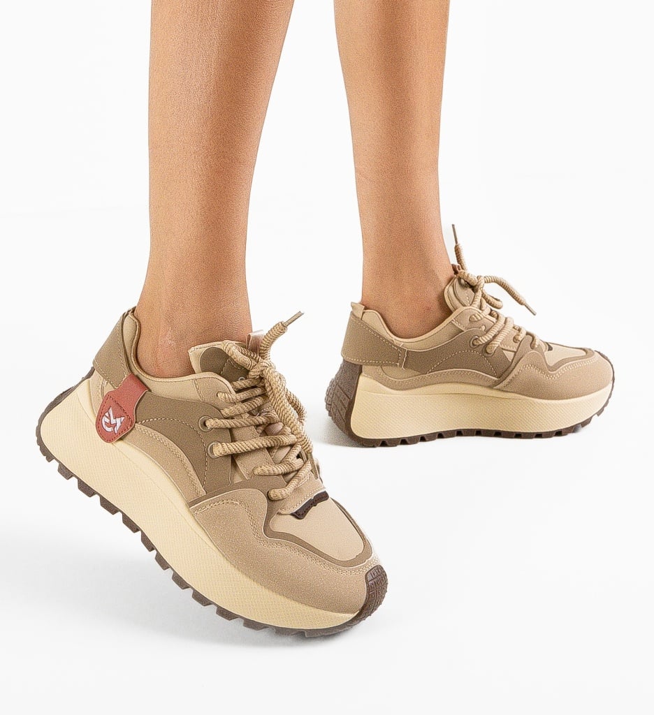 Sneakers dama Mordian Khaki - 2 | YEO