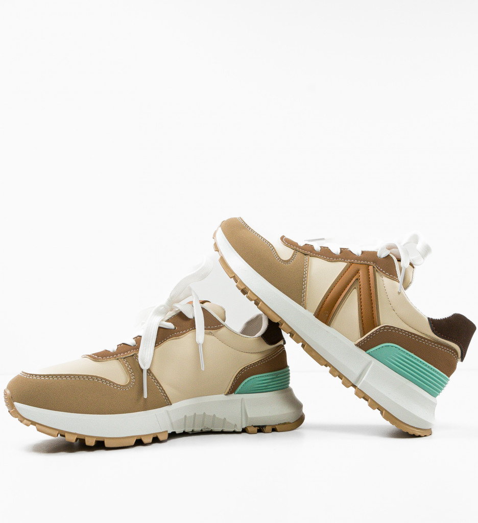 Sneakers dama Morga Khaki - 4 | YEO