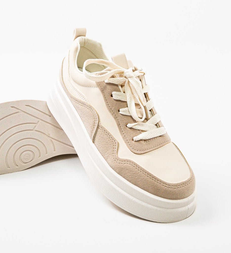 Sneakers dama Oradela Bej - 4 | YEO