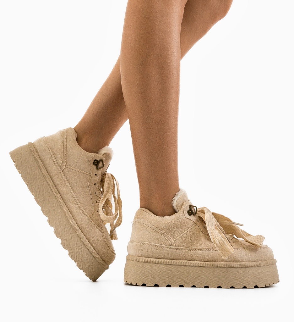 Sneakers dama Pardy Bej - 1 | YEO