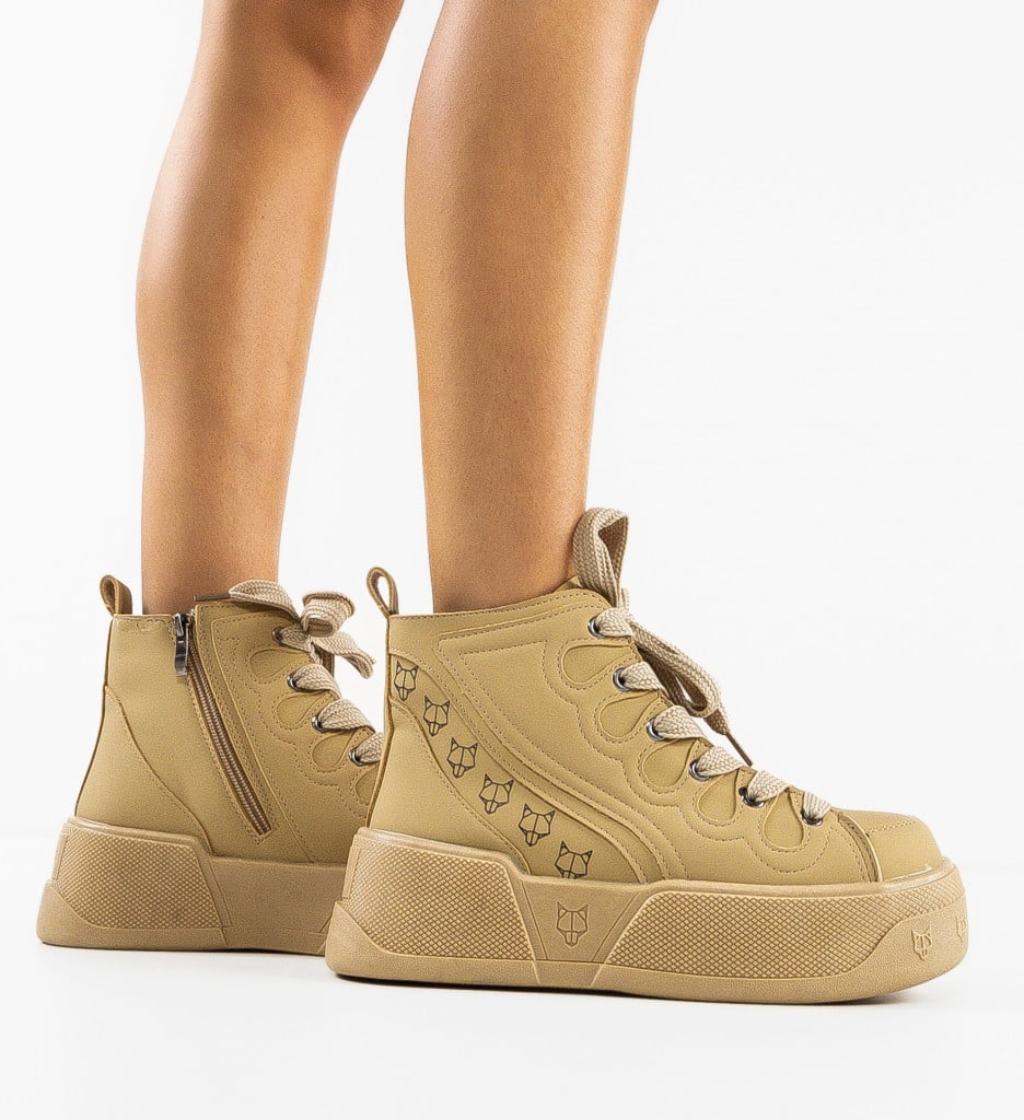 Sneakers dama Piret Khaki - 2 | YEO