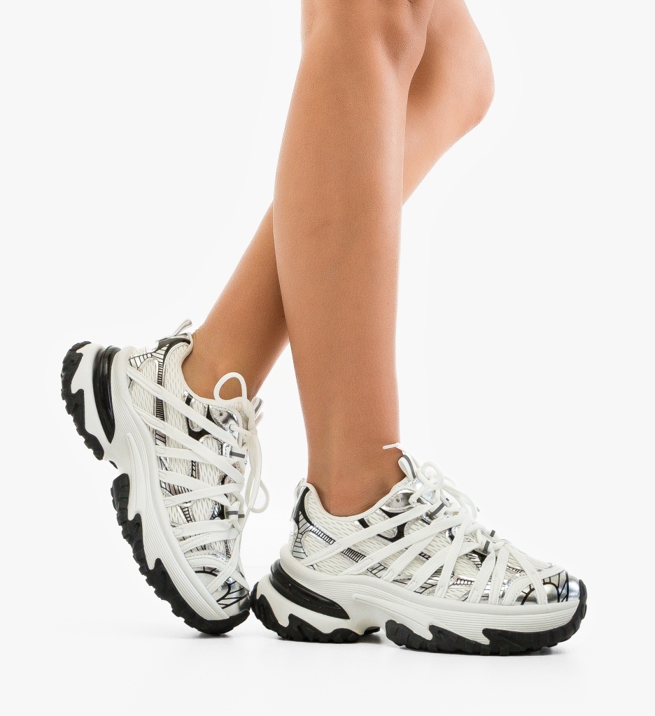 Sneakers dama Ranbow Argintii