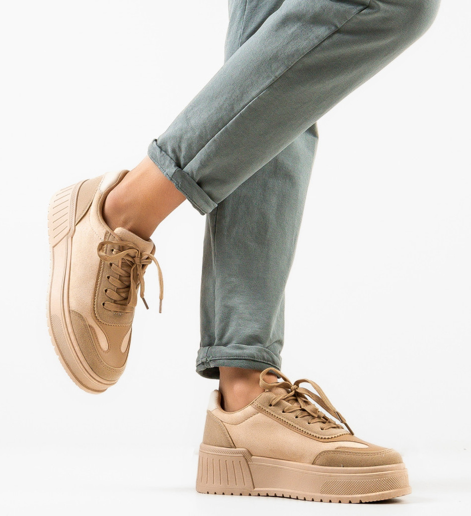 Sneakers dama Sebastian Khaki - 1 | YEO