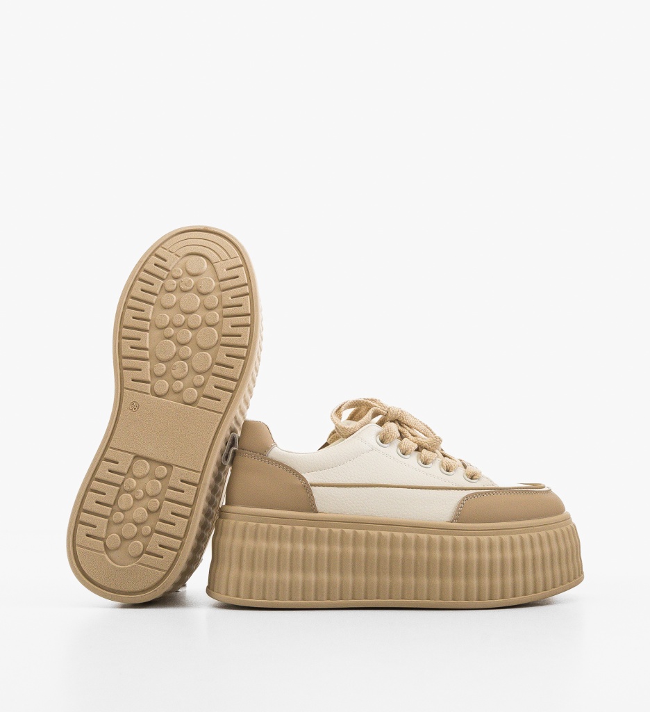 Sneakers dama Staty Bej - 3 | YEO