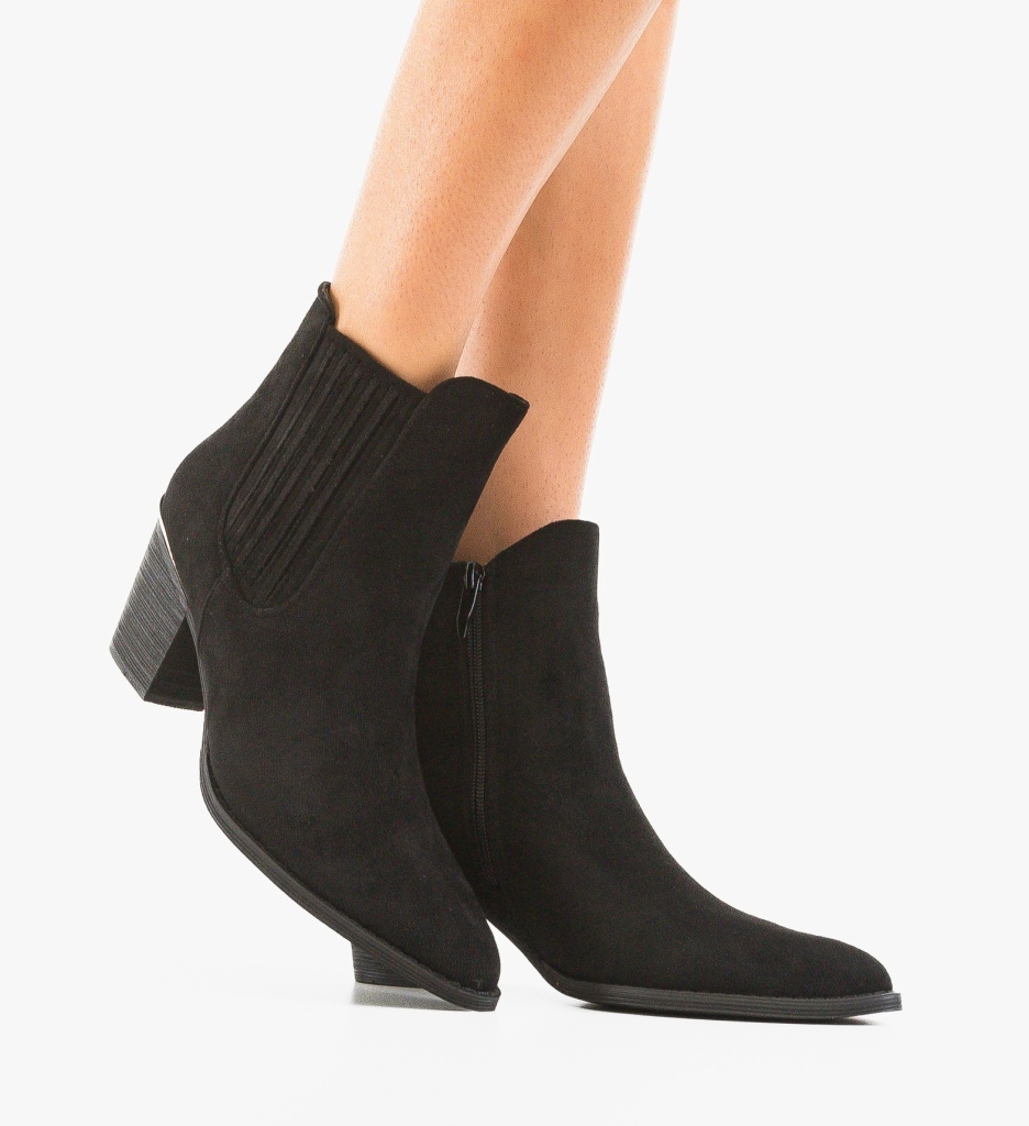 Botine dama Delgado Negre