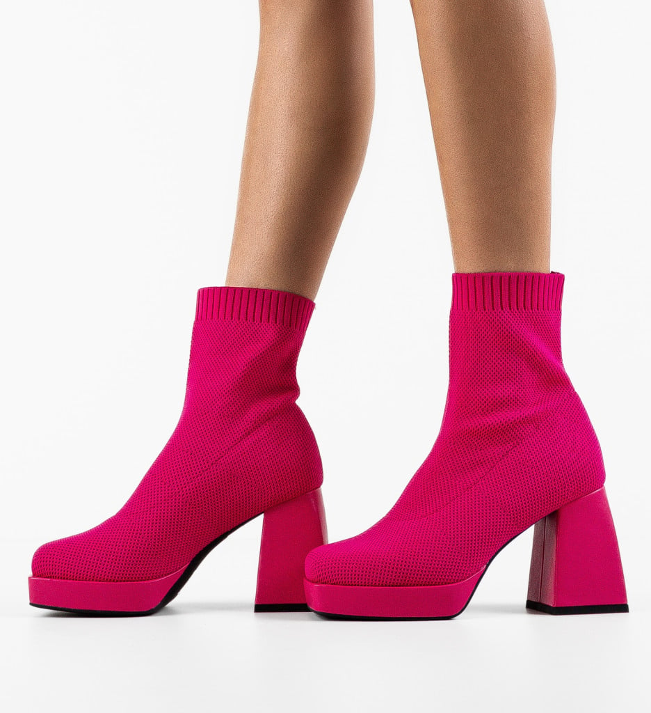 Botine dama Julie Fuchsia - 1 | YEO